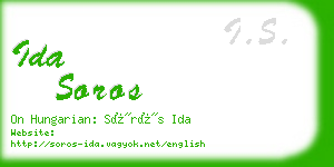 ida soros business card